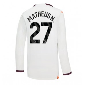 Manchester City Matheus Nunes #27 Koszulka Wyjazdowych 2023-24 Długi Rękaw